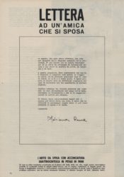 Lettera ad un'amica che si sposa