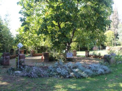 La rotonda della villa Finzi-Clementi oggi